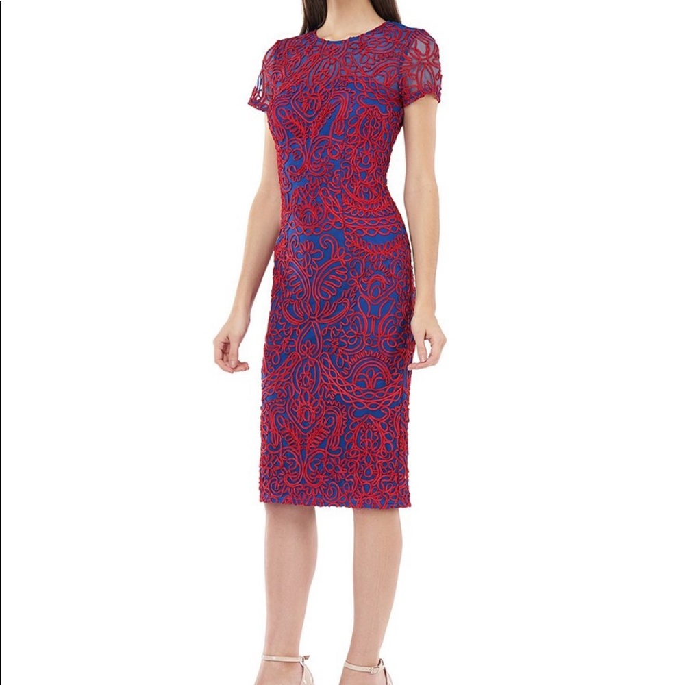 JS collection Soutache Midi Sheath Dress 6